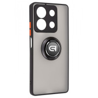 Чехол накладка Frosted Matte Ring Xiaomi Redmi Note 13 Pro 4G Черная Чехол накладка Frosted Matte Ring Xiaomi Redmi Note 13 Pro 4G Черная