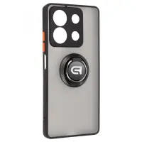 Чехол накладка Frosted Matte Ring Xiaomi Redmi Note 13 Pro 4G Черная