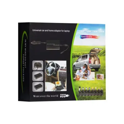 Універсальний зарядний пристрій для ноутбука 100W + Авто Адаптер Чорний