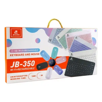 Клавіатура + миша бездротова Jeqang JB-350 Біла