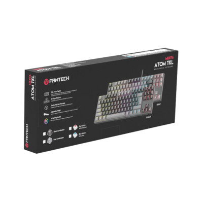 Клавиатура USB Fantech ATOM MK876 Черно-серая/Blue Switch