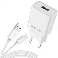 Мережевий зарядний пристрій Jellico AQC33/34 MicroUsb QC 3.0 Білий Мережевий зарядний пристрій Jellico AQC33/34 MicroUsb QC 3.0 Білий
