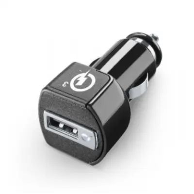 Автомобильное зарядное устройство USB Cellularline (QC3.0) Black, Чёрный Автомобильное зарядное устройство USB Cellularline (QC3.0) Black, Чёрный