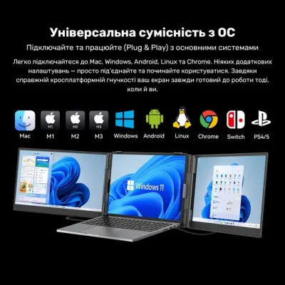 Додатковий Монітор 15.3" Blackview DCM8 Dual Grey (BVDCM8)