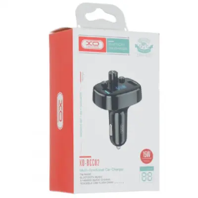 FM Трансмітер XO BCC02 Black, Чорний FM Трансмітер XO BCC02 Black, Чорний