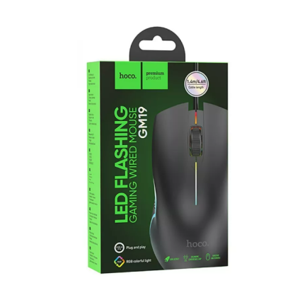 Провідна Миша USB Hoco GM19 Enjoy Gaming Black, Чорна