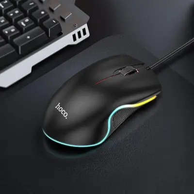 Проводная Мышь USB Hoco GM19 Enjoy Gaming Black, черная