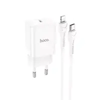 МЗП Hoco N27 PD 20W + Кабель Type-C to Lightning White, Белый