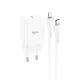 МЗП Hoco N27 PD 20W + Кабель Type-C to Lightning White, Білий