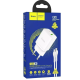 Мережевий зарядний пристрій Hoco N28 1PD+1USB 20W + Кабель Type-C to Type-C White, Білий