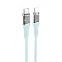 Кабель дата Hoco U111 Type-C to Lightning 1,2м Блакитний Кабель дата Hoco U111 Type-C to Lightning 1,2м Блакитний