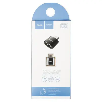 Переходник OTG Hoco UA5 Type-C to USB Чорний