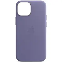 Чехол накладка Leather Case with MagSafe iPhone 13 Pro Max Глицин/Wisteria (AA+)