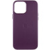 Чохол накладка Leather Case with MagSafe iPhone 14 Pro Max Темно-вишневий/Dark Cherry (AA+)