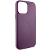 Чохол накладка Leather Case with MagSafe iPhone 14 Pro Max Темно-вишневий/Dark Cherry (AA+)