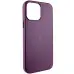 Чохол накладка Leather Case with MagSafe iPhone 14 Pro Max Темно-вишневий/Dark Cherry (AA+)