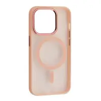 Чехол накладка Crystal Guard MagSafe iPhone 16 Розовая