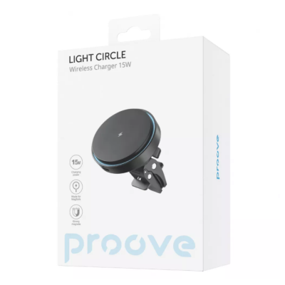 Автодержатель Proove Light Circle 15W Black, Черный