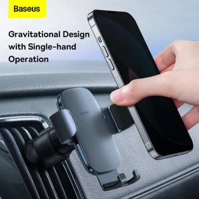 Автотримач Baseus Metal Age 2 Dark grey, Темно-сірий