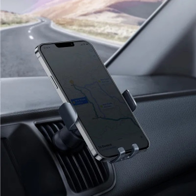 Автотримач Baseus Metal Age 2 Dark grey, Темно-сірий