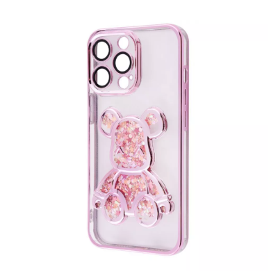 Чехол накладка Shining Bear iPhone 12 Розово-золотая
