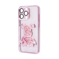 Чехол накладка Shining Bear iPhone XR Розово-золотая