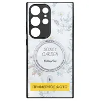 Чехол накладка Secret Garden with MagSafe Samsung S921 (S24) Белая