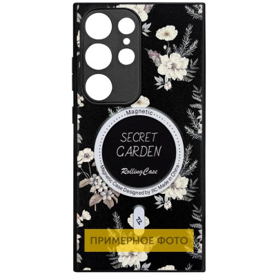 Чехол накладка Secret Garden with MagSafe Samsung S928 (S24 Ultra) Черная