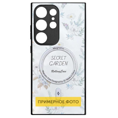 Чехол накладка Secret Garden with MagSafe Samsung S928 (S24 Ultra)  Белая
