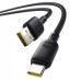 Кабель дата Baseus Silky USB Type A - Type-C 100W 2м Черный