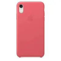 Чехол накладка Leather Case iPhone XR Пион Розовая
