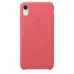 Чехол накладка Leather Case iPhone XR Пион Розовая