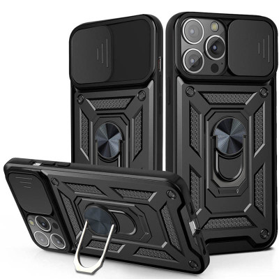 Чехол накладка Serge Ring Camshield iPhone 11 Pro Max Черная