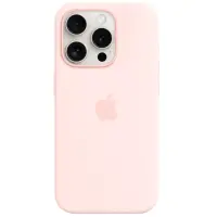 Чехол накладка HC Magsafe iPhone 15 Pro Розовая/Light Pink (AAA Animation)