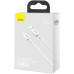 Кабель дата Baseus Superior 66W Type-C 1м Белый