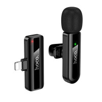 Безпроводной петличный микрофон Hoco L20 Lightning Чёрный Безпроводной петличный микрофон Hoco L20 Lightning Чёрный