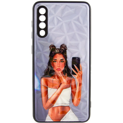 Чехол накладка Prisma Ladies Samsung A505/A307 Черное в белом