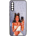 Чехол накладка Prisma Ladies Samsung A505/A307 Черное в белом