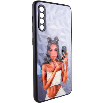 Чехол накладка Prisma Ladies Samsung A505/A307 Черное в белом