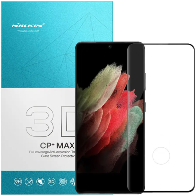 Захисне скло Nillkin (CP+max3D) Samsung G998 (S21 Ultra) Чорне