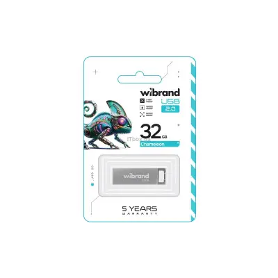 Флеш память USB 32Gb Wibrand Chameleon USB 2.0 Серебряная
