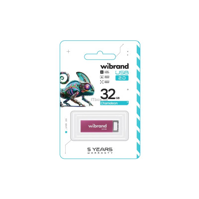 Флеш пам'ять USB 32Gb Wibrand Chameleon USB 2.0 Рожева
