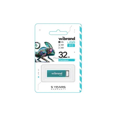 Флеш память USB 32Gb Wibrand Chameleon USB 2.0 Голубая