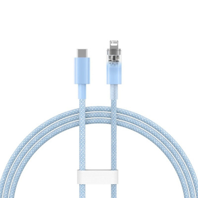 Кабель дата Baseus Explorer Type-C to Lightning 20W 1м Блакитний