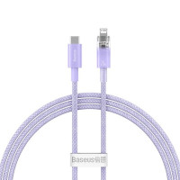 Кабель дата Baseus Explorer Type-C to Lightning 20W 1м Фіолетовий Кабель дата Baseus Explorer Type-C to Lightning 20W 1м Фіолетовий
