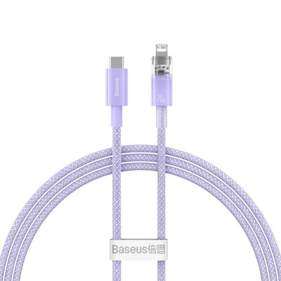 Кабель дата Baseus Explorer Type-C to Lightning 20W 1м Фіолетовий