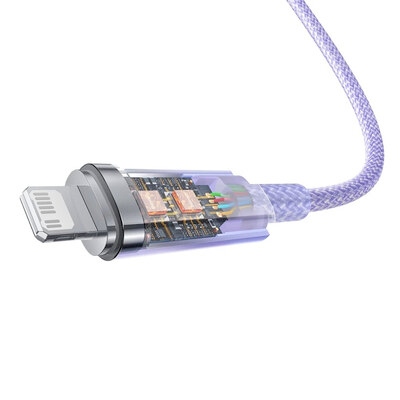 Кабель дата Baseus Explorer Type-C to Lightning 20W 1м Фіолетовий