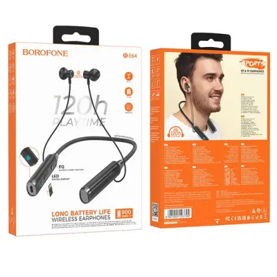Беспроводные наушники Borofone BE64 Black, Чёрные