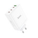 Мережевий зарядний пристрій Hoco N31 Leader  100W 3PD+1USB White, Білий