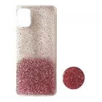 Чехол накладка Fashion Popsocket Samsung A01 (A015) Светло-розовая
